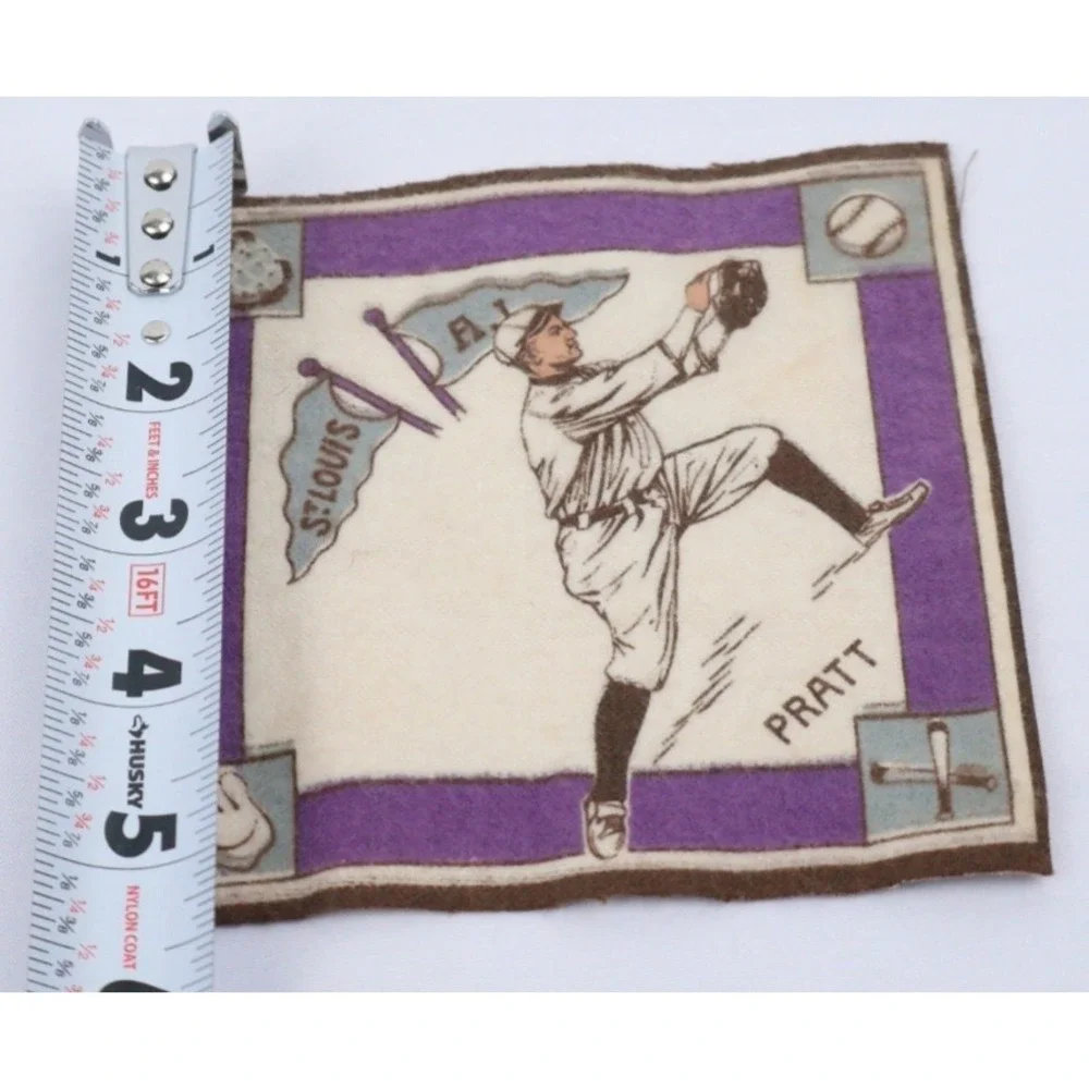 1914 Baseball Players Felt B18 Series Saint Louis‎ Browns DEL PRATT White/Purple